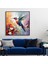Yağlı Boya Dokulu Tablo Modern Renkli Sinek Kuşu U04013 1