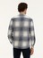 Erkek Lacivert Yün Karışımlı Ekose Overshirt Gömlek 50277998-VR033 5