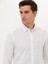 Erkek Beyaz Slim Fit Keten Karışımlı Gömlek 50266184-VR013 3