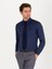 Erkek Lacivert Slim Fit Uzun Kollu Basic Gömlek 50268927-VR033 1