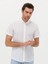 Erkek Beyaz Slim Fit Keten Karışımlı Kısakol Gömlek 50269570-VR013 1