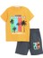 Summer Paradise Baskılı Erkek Çocuk Şort T-Shirt Takım 7-15 Yaş Sarı 001-0001908 1