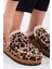 Kadın Softie Leopar Süet Içi Tüylü Düz Terlik 2
