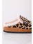 Kadın Softie Leopar Süet Içi Tüylü Düz Terlik 4