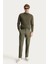 Slim Fit Dar Kesim Likralı Saten Kanvas / Chino Pantolon 2