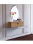 Iskandinav 80 cm Duvara Monte Ahşap Makyaj Masası, Organizatör, Modern Mdf Dresuar, Dar Giriş Masas 1
