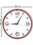 Modern Duvar Saati Kırmızı - 29 cm 4