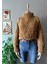 El Yapımı Örgü Puffy Polar Chunky Kazak Kahverengi / Standart 1