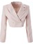 Kruvaze Crop Blazer Ceket Taş 2