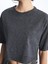 Xsıde Bisiklet Yaka Düz Kısa Kollu Oversize Kadın Crop 2