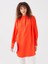 Lcwaıkıkı Classic Dik Yaka Düz Uzun Kollu Oversize Kadın Tunik 2