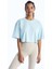 Lcw Active Bisiklet Yaka Düz Kısa Kollu Oversize Kadın Crop 1