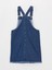 Lcw Kids Kare Yaka Kız Çocuk Jean Salopet Elbise 4
