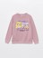 Lcw Kids Bisiklet Yaka Baskılı Uzun Kollu Kız Çocuk Sweatshirt 4
