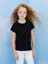 Lcw Kids Bisiklet Yaka Basic Kısa Kollu Kız Çocuk Tişört 1