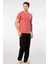 V Yaka T-Shirt ve Cepli Pijama Takım, %50 Pamuk %50 Modal 2