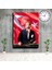 Türk Bayraklı ve Siluetli Mustafa Kemal Atatürk Kanvas Tablo 1