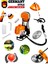 GRM99888RPMX Benzinli 2 Zamanlı Sırt Tip Motorlu Tırpan 3 Hp 1