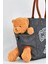 Teddy Ayıcık Detaylı Omuz Çantası Siyah 17587 4