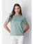 Bisiklet Yaka Kısa Kol 2'li Basic T-Shirt 960 Çağla/füme 4