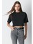 Bisiklet Yaka 2'li Crop T-Shirt 959 Siyah 2