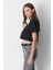 Bisiklet Yaka 2'li Crop T-Shirt 959 Siyah 4