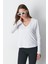 V Yaka Uzun Kol 2'li Basic T-Shirt 954 Siyah/beyaz 2