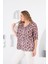 Kolye Detaylı Büyük Beden Leopar Bluz 3