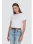 Bisiklet Yaka Kısa Kol 2'li Crop T-Shirt 956 Siyah/beyaz 4