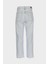 Eliza Cropped Buz Mavi Paçası Kesik Yüksek Bel Straight Fit Düğmeli Jean Pantolon C 4518-091 3