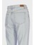 Eliza Cropped Buz Mavi Paçası Kesik Yüksek Bel Straight Fit Düğmeli Jean Pantolon C 4518-091 4