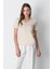 V Yaka Kısa Kol 2'li Basic T-Shirt 962 Haki/bej 4