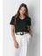 V Yaka Kısa Kol 2'li Basic T-Shirt 962 Siyah 2