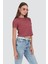 Bisiklet Yaka Kısa Kol 2'li Crop T-Shirt 956 Kiremit/gül Kurusu 3