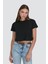 Bisiklet Yaka Kısa Kol 2'li Crop T-Shirt 956 Siyah 3