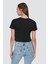 Bisiklet Yaka Kısa Kol 2'li Crop T-Shirt 956 Siyah 5