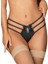 Mulvxlio LIN02 Yanları Lastikli Siyah Kadın G String (Mulvix) 2