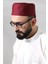Bordo Kapitone Elif Vav Nakışlı Kalıp Namaz Takkesi 3