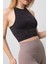 Seamless Zebra Desenli Halter Yaka Spor Sütyen 5
