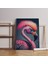 Renkli Flamingo Sanatsal Kanvas Tablo 4