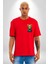 Spor Eşofman Takımı Sarı Kedi Insan Kırmızı Oversize Kadın Erkek Ön ve Sırt Baskılı T-Shirt 3