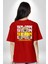 Yeni Umut Kırmızı Oversize Kadın Erkek Ön ve Sırt Baskılı T-Shirt 2