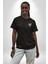 Hayvan Kedi Sanat Potre Siyah Oversize Kadın Erkek Ön ve Sırt Baskılı T-Shirt 4