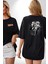 Naruto Shippuden Sai Lion Siyah Oversize Kadın Erkek Ön ve Sırt Baskılı T-Shirt 1