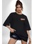 Naruto Shippuden Sai Lion Siyah Oversize Kadın Erkek Ön ve Sırt Baskılı T-Shirt 2
