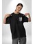 Anime Levi Ackerman Beyaz ve Siyah Kanatlar Siyah Oversize Kadın Erkek Ön ve Sırt Baskılı T-Shirt 2