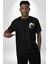Siyah Beyaz Ying Yang Siyah Oversize Kadın Erkek Ön ve Sırt Baskılı T-Shirt 4