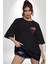 Steve Jobs Apple Siyah Oversize Kadın Erkek Ön ve Sırt Baskılı T-Shirt 4