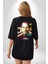 Steve Jobs Apple Siyah Oversize Kadın Erkek Ön ve Sırt Baskılı T-Shirt 5