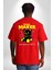 Baş Belası Teddy Kırmızı Oversize Kadın Erkek Ön ve Sırt Baskılı T-Shirt 2
